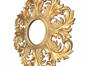 классическое круглое зеркало 3D Модель