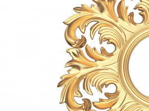 классическое круглое зеркало 3D Модель