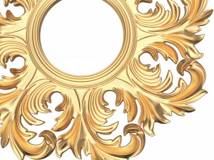 классическое круглое зеркало 3D Модель