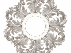 classic round mirror Model 3D