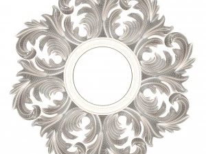 классическое круглое зеркало 3D Модель