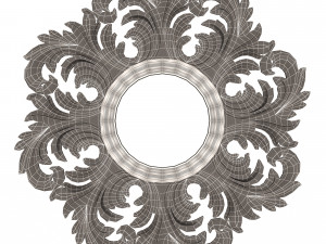 classic round mirror Model 3D
