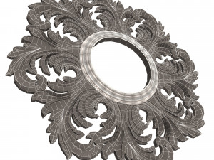 classic round mirror Model 3D