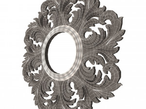 classic round mirror Model 3D