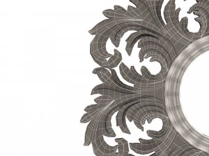 классическое круглое зеркало 3D Модель