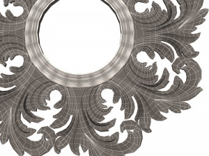 classic round mirror Model 3D