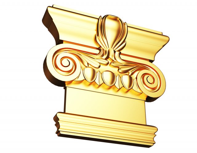 antique ionic capital 03 3Dモデル .c4d .max .obj .3ds .fbx .stl .blend 
