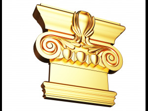 antique ionic capital 03 3D 模型