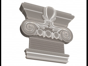 antique ionic capital 03 3Dモデル
