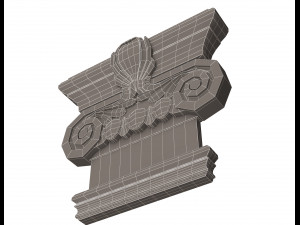antique ionic capital 03 3Dモデル