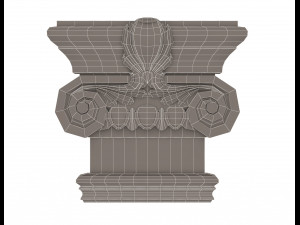 antique ionic capital 03 3Dモデル