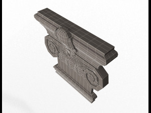 antique ionic capital 03 3Dモデル