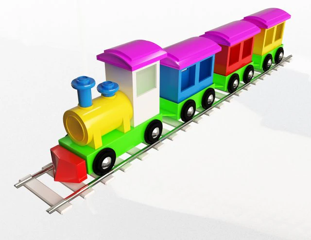 train toy for child 3D Model .c4d .max .obj .3ds .fbx .stl .blend 