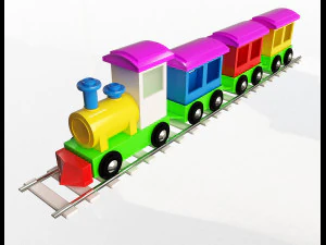 Eisenbahnspielzeug für Kinder 3D Modell