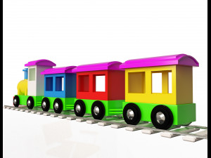 train toy for child 3D 模型