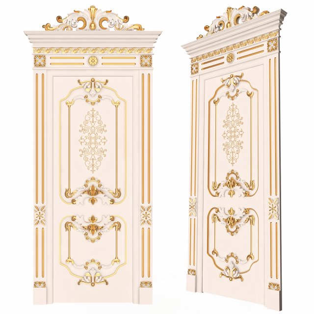 carved door classic 01 3D मॉडल .c4d .max .obj .3ds .fbx .stl .blend