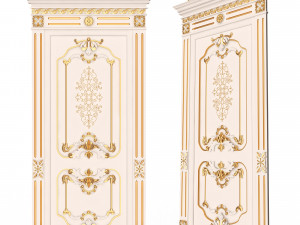 carved door classic 01 Modelo 3D