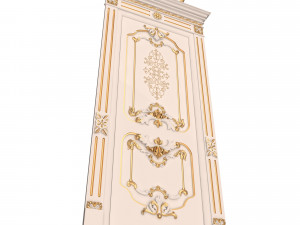 carved door classic 01 3D मॉडल