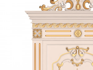 carved door classic 01 3D मॉडल