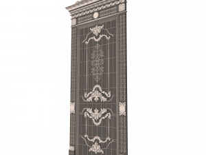 carved door classic 01 3D मॉडल