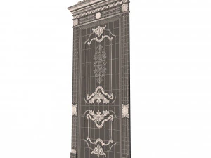carved door classic 01 3D Model