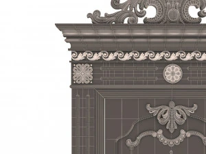carved door classic 01 3D Model