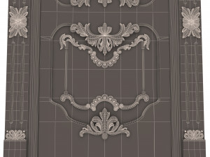 carved door classic 01 3D मॉडल