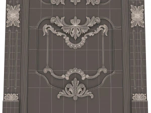 carved door classic 01 3D Model