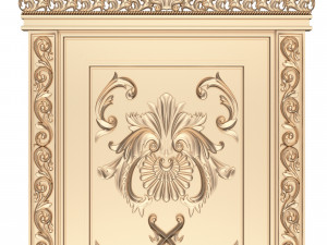 carved door classic 02 3D-Modell