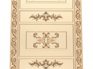 carved door classic 02 3D-Modell