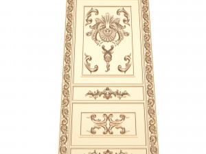 carved door classic 02 3D-Modell