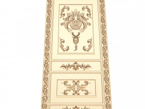 carved door classic 02 3D Model