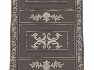 carved door classic 02 3D-Modell