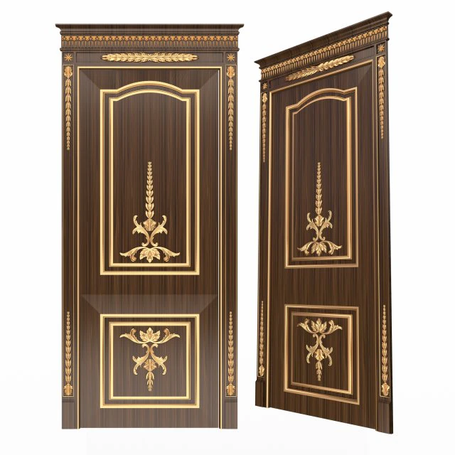 carved door classic 03 3D Model .c4d .max .obj .3ds .fbx .stl .blend