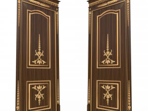 carved door classic 03 3D Model