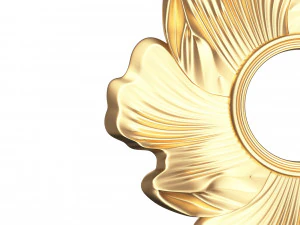 classic round mirror 02 3D Model