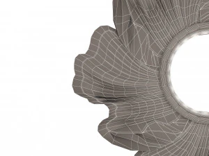 classic round mirror 02 3D Model