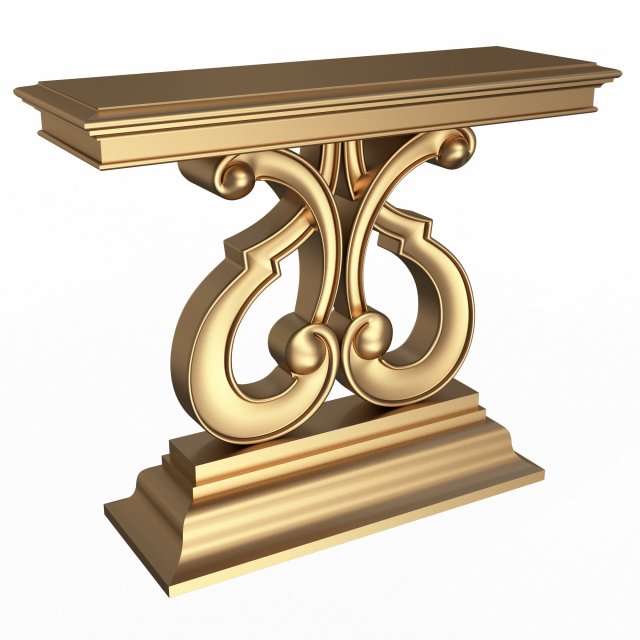 luxury console table 01 3D 모델 .c4d .max .obj .3ds .fbx .stl .blend 