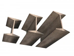 iron beams set 3D Model