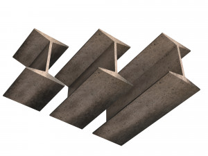 iron beams set Model 3D