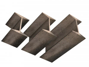 iron beams set 3D Model