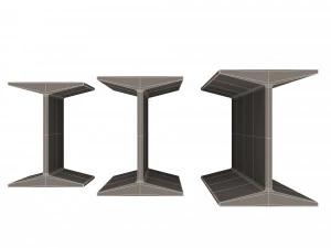 iron beams set 3D Model