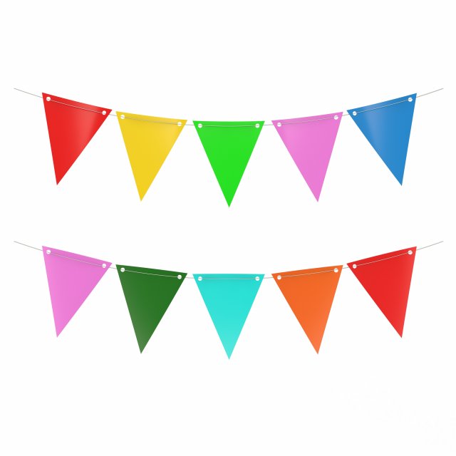 fagnon garland banner Modello 3D .c4d .max .obj .3ds .fbx .stl .blend 