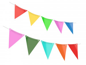 fagnon garland banner Modello 3D