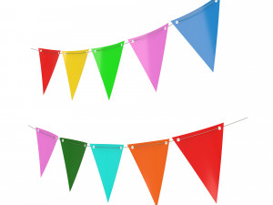 fagnon garland banner Modello 3D