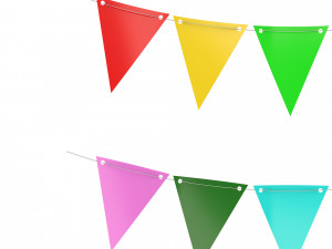 fagnon garland banner Modello 3D