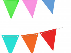 fagnon garland banner Modello 3D