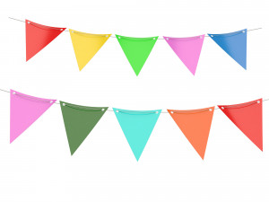 fagnon garland banner Modello 3D