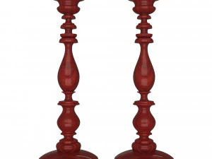 houten kandelaar 3D Model