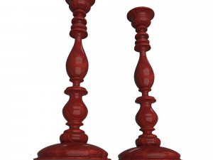 wood candlestick Modelo 3D